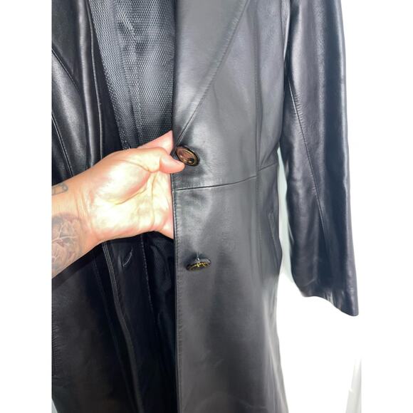 Rosleen Women’s Genuine Leather Full Length Coat Size Large - Picture 6 of 12